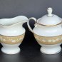 Signed lenox Bellina gold teapot sugar and creamer