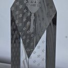 Glass art optical sculpture stars and strpes