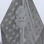 Glass art optical sculpture stars and strpes