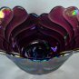 L E Smith Glass oval purple deep bowl/vase