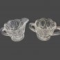 L E Smith moon and star clear Glass sugar and creamer