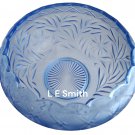 L E Smith Glass blue punch bowl Pick up only