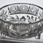 Cut glass 3 legged bowl Hand cut antique