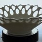 Westmoreland open lace doric edge milk Glass banana fruit bowl