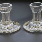 Signed Waterford CUT GLASS pair candle sticks