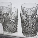 4 Crystal Cut Glass DOR pinwheel tumbler antique 4 Crystal Cut Glass DOR pinwheel tumbler antique