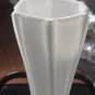 Tall glass white vase - 27.75" high