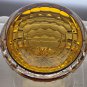 Hand Cut Amber glass bowl HAND POLISHED signed by Peter ORourke PR10
