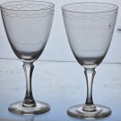 Pair Signed Lenox Crystal sentiment goblets replacement