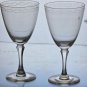 Pair Signed Lenox Crystal sentiment goblets replacement
