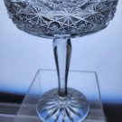 Cut Glass compote Antique floral