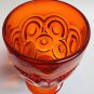 L E Smith Glass Moon and stars red Goblet pair