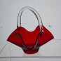 Viking red glass basket