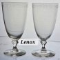 Pair Signed Lenox Crystal sentiment ice tea glasses replacement
