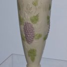 L.E Smith Glass painted grapes vase..