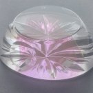 Hand cut glass oval art Paperweight signed Peter ORourke