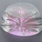 Hand cut glass oval art Paperweight signed Peter ORourke