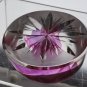 Hand cut glass oval art Paperweight signed Peter ORourke