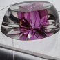 Hand cut glass oval art Paperweight signed Peter ORourke