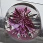 Hand cut glass oval art Paperweight signed Peter ORourke
