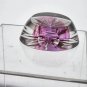 Hand cut glass oval art Paperweight signed Peter ORourke