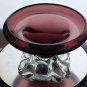 Signed art glass amethyst dish