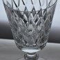 Hand cut clear glass goblet Seneca Pair