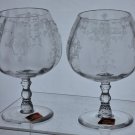 LENOX Navarra brandy sniffler glass, Crystal Made in USA Mt Pleasant PA Pair