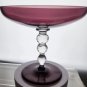 Amethyst vintage glass compote