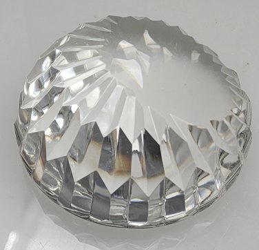 Hand cut glass paperweight, 24% lead crystal Great for engravers
