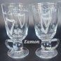 Eamon Shamrock glass and harp Irish coffee MUG.2 piece