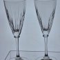 Mikasa cut glass flutes stemware pair