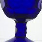 Viking Glass blue goblet honeycomb pair
