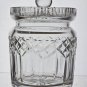 Signed Waterford crystal Lismore cookie jar with lid