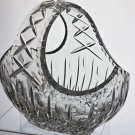 Hand cut large crystal basket 10.5 lbs