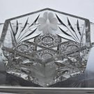 Cut glass dish with tabs American brilliant