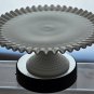 Fenton glass ruffled edge milk Glass HOBNAIL cake stand