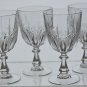 4 Hand Cut glass wines stemware