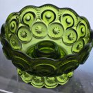 L.E SMITH Moon and star green Glass candle holder L.E SMITH Moon and star green Glass candle holder