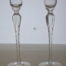 Signed pair Lenox Aria candle sticks Crystal Made in USA Mt Pleasant PA