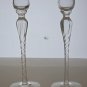 Signed pair Lenox Aria candle sticks Crystal Made in USA Mt Pleasant PA
