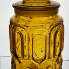 LE Smith glass amber moon and stars extra large canister