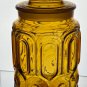 LE Smith glass amber moon and stars extra large canister