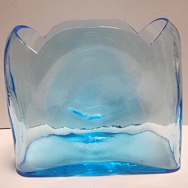 Bryce glass cerulean blue glass whimsey glass vase