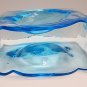Bryce glass cerulean blue glass whimsey glass vase