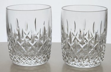 Signed Lenox pair Cut glass Masterpiece dor Crystal Made in USA