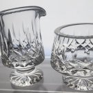 Signed Waterford Lismore crystal sugar and creamer