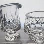 Signed Waterford Lismore crystal sugar and creamer