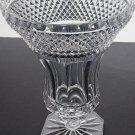 Cut glass flower vase flared pedestal