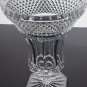 Cut glass flower vase flared pedestal